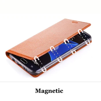 7 Farve Naturlige Ægte Læder Magnetic Stand Flip Cover Til Xiaomi Redmi 3 Pro / 3s Luksus Mobiltelefon Tilfælde + Gratis Gave