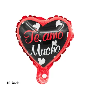 20pcs 10tommer Feliz Cumpleanos spanske tillykke med Fødselsdagen Folie Balloner Teo Amo Mama Luft Globos Valentine ' s Day, Part Forsyninger Ballon