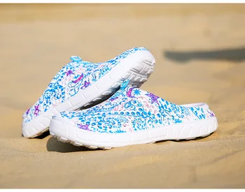 2020 kvinder sommer strand Træsko tøfler åndbar sandaler afslappet hjem tøfler blomstret mønster hul sko