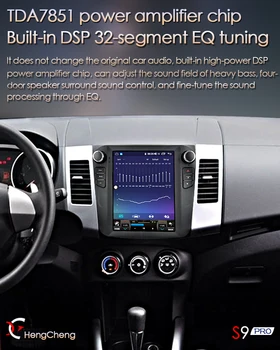For Mitsubishi Outlander Bil Mms Video-Afspiller 06-12 Outlander Radio-Afspiller, GPS-Navigation Android 10.0 Lodret Skærm 4G