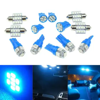 13pcs/masse LED T10 31mm Bil Auto Interiør Kort Dome Nummerplade Udskiftning Lys Kit, Blå Lampe Sæt