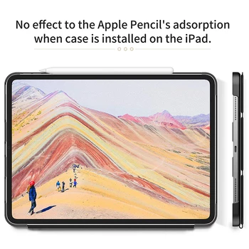 Ultra Slim Smart Case Til Ny iPad Pro 12.9 2018 Udgivelse Stødsikkert PU Læder Magnetic Trifold Cover Til iPad Pro 12.9 Sag