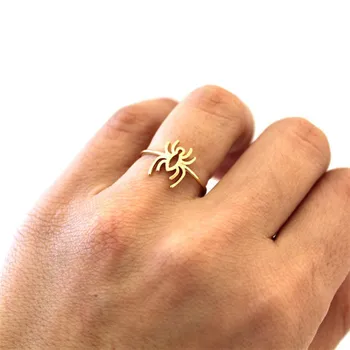 Mode klassiske tegnefilm spider ringe Dyr ring Insekt ring for kvinder eller mænd Wholesal 10STK/masse