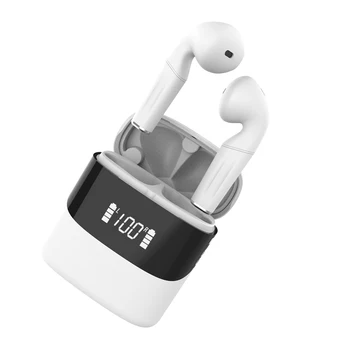 Bluetooth-hovedtelefoner, trådløse hovedtelefoner støjreducerende mini øretelefoner med opladning max mikrofon sport headset til mobiltelefon