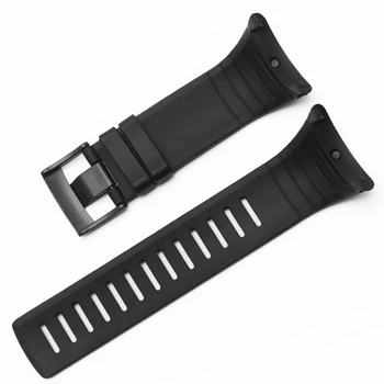 Vandtæt Silikone urrem 35mm sorte armbånd til mænd armbånd med pin spænde For SUUNTO CORE smart ur tilbehør