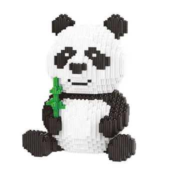 Mini Mursten 2019 Simulering Søde Panda Blok 3D DIY Bygge Legetøj For Børn, ingen box 3689pcs