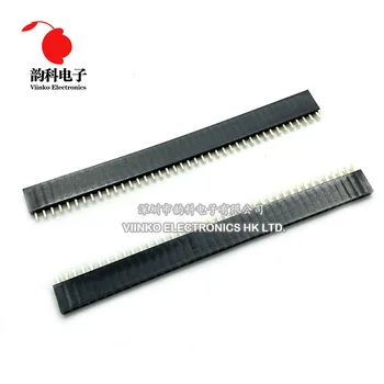 100pcs 2,54 mm 40 Pin Stright Kvindelige Enkelt Række Pin Header Strip PCB Stik