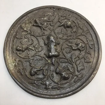 Samling af Antik Bronze Spejl Huse, Antik Kobber Spejl boligindretning Håndværk Bruser Dekoration Feng Shui