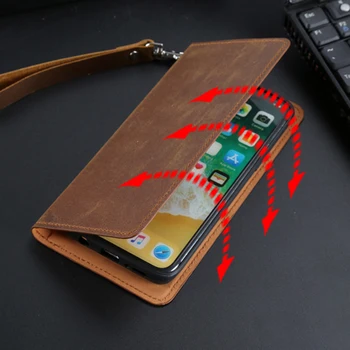 Læder Telefonen Flip Case Til Xiaomi Redmi Note 4 4X 5 6 6A, 7 OG 7A 8 8A 9 9s 10X K30 Ultra Poco F1 F2 Pro X2 X3 Koskind Wallet Cover