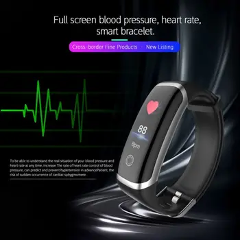 M4 IP67 Vandtæt Smart Armbånd Interface Skift Sport Skridt Tæller Armbåndsur Blodtryk Overvågning Smart Armbånd