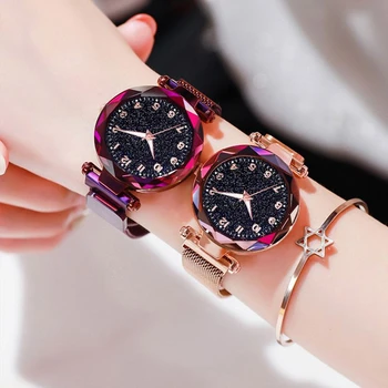 Luksus Kvinder Ure Magnetiske stjernehimmel Kvindelige Ur Quartz Armbåndsur Fashion Damer armbåndsur reloj mujer relogio feminino