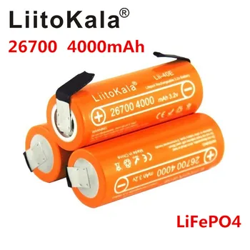 2020 LiitoKala Lii-40E 3.2 V 26700 genopladelige LiFePO4 batteri 4000mah lithium celle til 24V, e-bike powe +DIY Nikkel ark