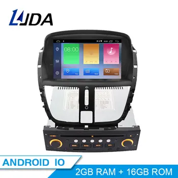 LJDA Android 10 1 Din Bil Radio For Peugeot 207 fra 2007 til 2011 2012 2013 Car Multimedia Afspiller Stereo-GPS-Navigation, DVD-DSP-SD