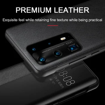 Flip Cover til Huawei P40 Pro Smart Touch-Se Flip Læder taske til Huawei P40 P20-P30 Mate 10 20 X 30 Pro Mode Beskytte Sag