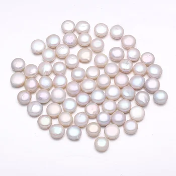 3pcs Knappen Hvide Runde Perle Bead Naturlige Ferskvands Perler i Barok til Halskæde Armbånd Smykker at Gøre DIY Størrelse 10-11mm