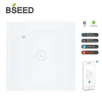 BEFTERKOMMERE Wifi lyskontakten 1 Bande Smart Switch Wireless Wifi Skifte Hvid Sort Gyldne Farver Støtte Til Tuya Google Assistent