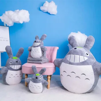 Kawaii Japanske anime stil kat udstoppede dyr dukke totoro pude pude plys legetøj for børn
