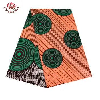 Cirkel Mønster Afrikanske Stof, Polyester Ægte Voks Print Kjole Stof Aafrican 6 m Afrikanske Stof til at Sy Tøj FP6220