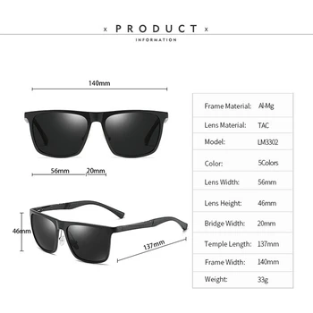 Aluminium Magnesium Polariseret Mænd Solbriller Luksus Mærke Belægning Spejl solbriller Til Mænd Kørsel Fiskeri Sport-Brillerne UV400