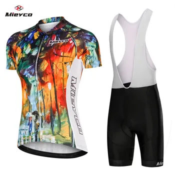 Mieyco Sommer Buksedragt Cykling Jersey Sat Kvinders Cykling Tøj Road Bike Gel Shorts Mountainbike T-shirt Team Tøj