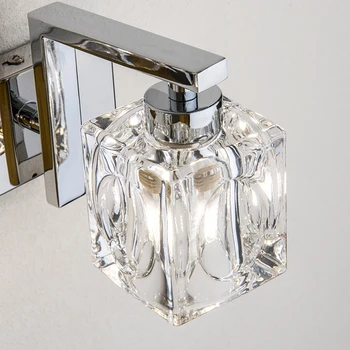Fuying Moderne Krystal væglampe LED Badeværelse Make-up Spejl Lys Soveværelse Korridor Lampe i Rustfrit Stål Kabinet Forfængelighed Belysning