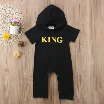 Spædbarn Baby Dreng Dreng Pige Spædbarn Romper Buksedragt Hætteklædte Cool Outfit baby tøj