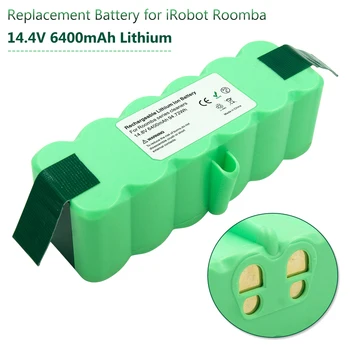 14.8 v 6400mAh Genopladeligt Lithium-Batteri Til iRobot Roomba Støvsuger R3 500 600 700 800-Serie 510 550 620 630 760 780