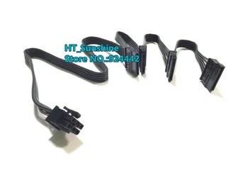PCI-E 6-Pin Male 1 til 4 SATA-15 Pin-Modulær Strømforsyning, Kabel-15 bens Port Multiplier for Seasonic X-650 X-750 X-850-serien