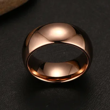 DUGARY Mænds Ring Wolfram Ring for mænd fashion Bryllup Klassiske Smykker Engagement RING Passe Rose guld Mat trådtrækning